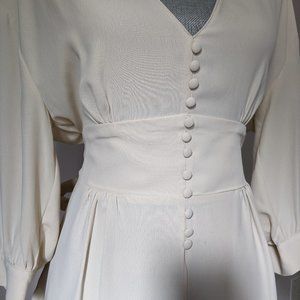 Vintage inspired Topshop Cream Button Blouse - Victorian Style